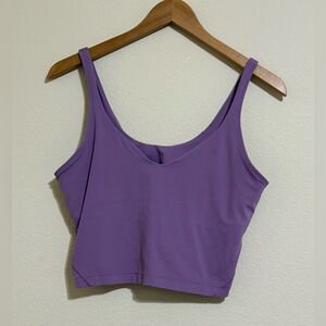 Lululemon Align Light Purple Cropped Athletic Tank Top Size 10